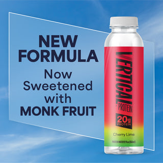 Cherry Lime Image displaying text new formula, now sweetened with monk fruit