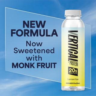 Lemon Ice Image displaying text new formula, now sweetened with monk fruit