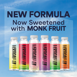 all flavors Image displaying text new formula, now sweetened with monk fruit

