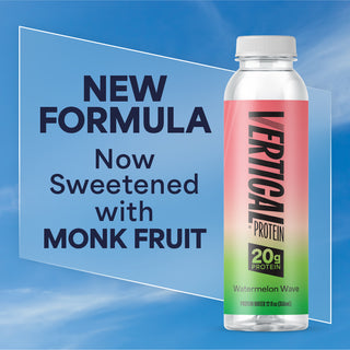 Watermelon Wave Image displaying text new formula, now sweetened with monk fruit
